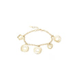 Pulseras de eslabones elegantes chapadas en oro de 14 quilates.