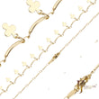 Cadenas de eslabones de trébol y barra de fantasía enchapadas en Oro 14K, oro rosa