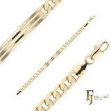 Pulseras de eslabones cubanos enchapadas en Oro de 14K colores