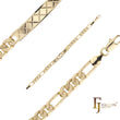 Pulseras identificativas de hombre Figaro link chapadas en oro de 14K colores