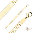 Pulseras de identificación para hombre martilladas con eslabones cubanos de Oro 14K