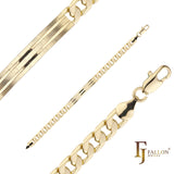 Pulseras de eslabones cubanos para hombres chapados en Oro 14K.