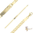 Pulseras de eslabones cubanos para hombres chapados en Oro 14K.