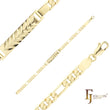 Pulseras identificativas de hombre Figaro link chapadas en oro de 14K colores