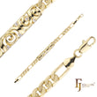Pulseras de eslabones Figaro para hombre chapados en oro de 14K colores
