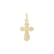 Eastern Orthodox Russian budded pendant in 14K Gold, Rose Gold & White Gold plating colors