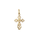 Eastern Orthodox Russian budded pendant in Rose Gold two tone, 14K Gold plating colors