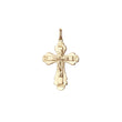 Eastern Orthodox Russian budded pendant in Rose Gold two tone, 14K Gold plating colors