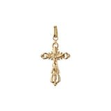 Eastern Orthodox Russian budded pendant in Rose Gold & 14K Gold plating colors