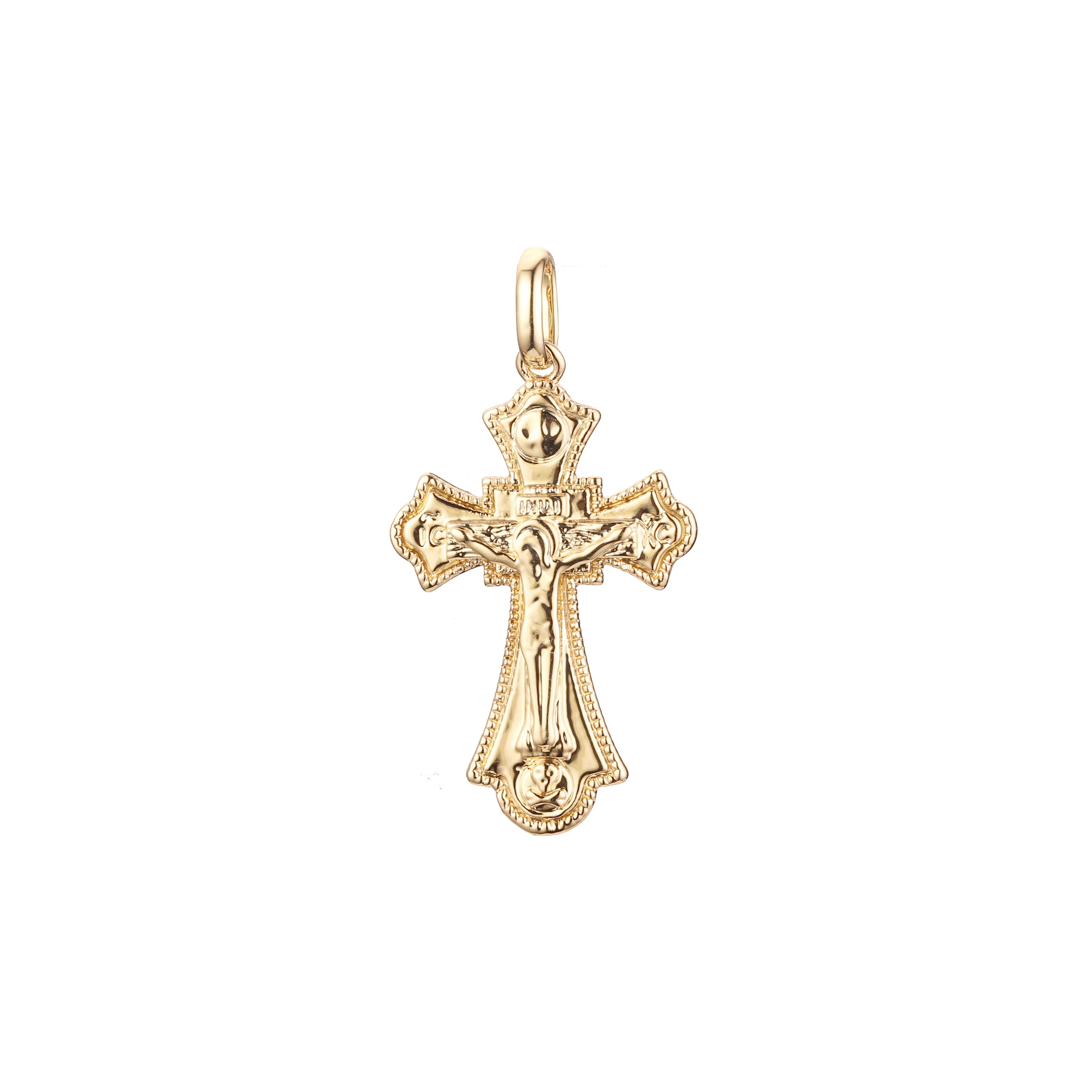 Maltese Eastern Orthodox Russian pendant in Rose Gold & 14K Gold plating colors