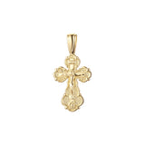 Eastern Orthodox Russian budded pendant in Rose Gold two tone, 14K Gold plating colors