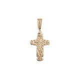 Eastern Orthodox Russian budded pendant in Rose Gold two tone, 14K Gold plating colors