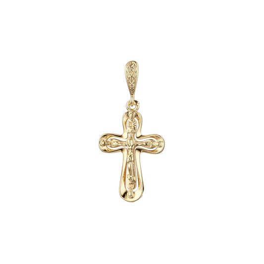 Eastern Orthodox Russian pendant in Rose Gold, 14K Gold plating colors