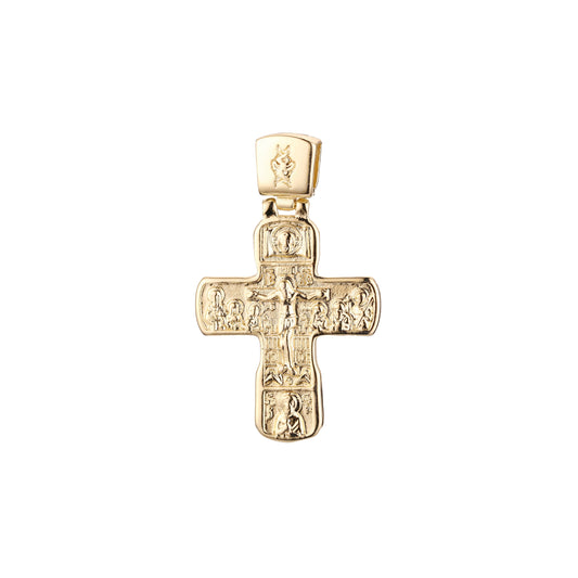 Eastern Orthodox Russian pendant in Rose Gold, 14K Gold plating colors