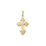 Eastern Orthodox Russian budded pendant in Rose Gold & 14K Gold plating colors