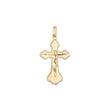Eastern Orthodox Russian budded pendant in 14K Gold, Rose Gold two tone & White Gold plating colors