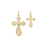 Eastern Orthodox Russian budded pendant in Rose Gold two tone, 14K Gold plating colors