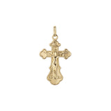 Eastern Orthodox Russian budded pendant in Rose Gold two tone, 14K Gold plating colors