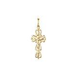 Eastern Orthodox Russian budded pendant in Rose Gold & 14K Gold plating colors