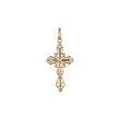 Eastern Orthodox Russian budded pendant in 14K Gold, Rose Gold two tone & White Gold plating colors