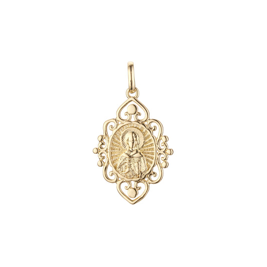 Saint Matrona pendant in Rose Gold two tone, 14K Gold plating colors