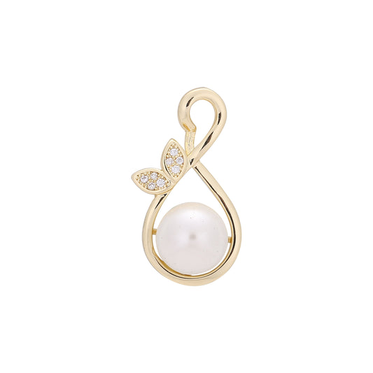 Pingente de pérola elegante em ouro 14K