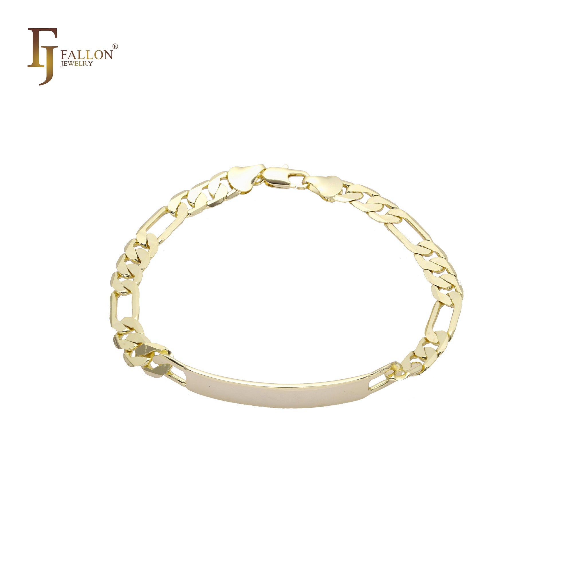Pulseras de identificación para hombre de oro de 14 quilates