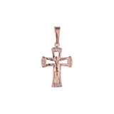 Maltese Eastern Orthodox Russian pendant in Rose Gold, 14K Gold plating colors