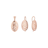 Conjunto de filigrana renacentista de oro rosa