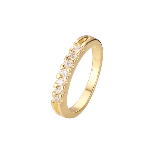 Anillos apilables en Oro de 18K, colores baño de Oro de 14K