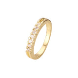 Anillos apilables en Oro de 18K, colores baño de Oro de 14K