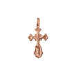 Maltese Eastern Orthodox Russian pendant in Rose Gold two tone, 14K Gold plating colors