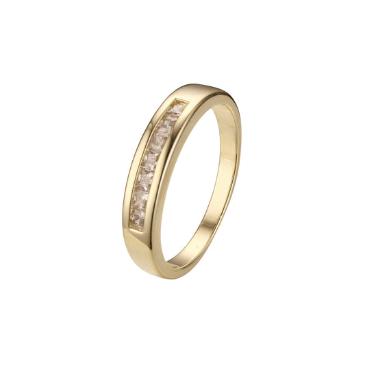 Anillos apilables en Oro 18K, Oro Blanco, baño de colores
