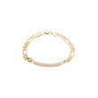 Figaro link Pulseras de identificación de oro de 14 quilates para hombres