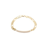 Figaro link Pulseras de identificación de oro de 14 quilates para hombres