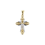 Orthodox Maltese Cross pendant in Rose Gold, 14K Gold two tone, plating colors