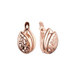 Pendientes en Oro Rosa, baño de dos colores