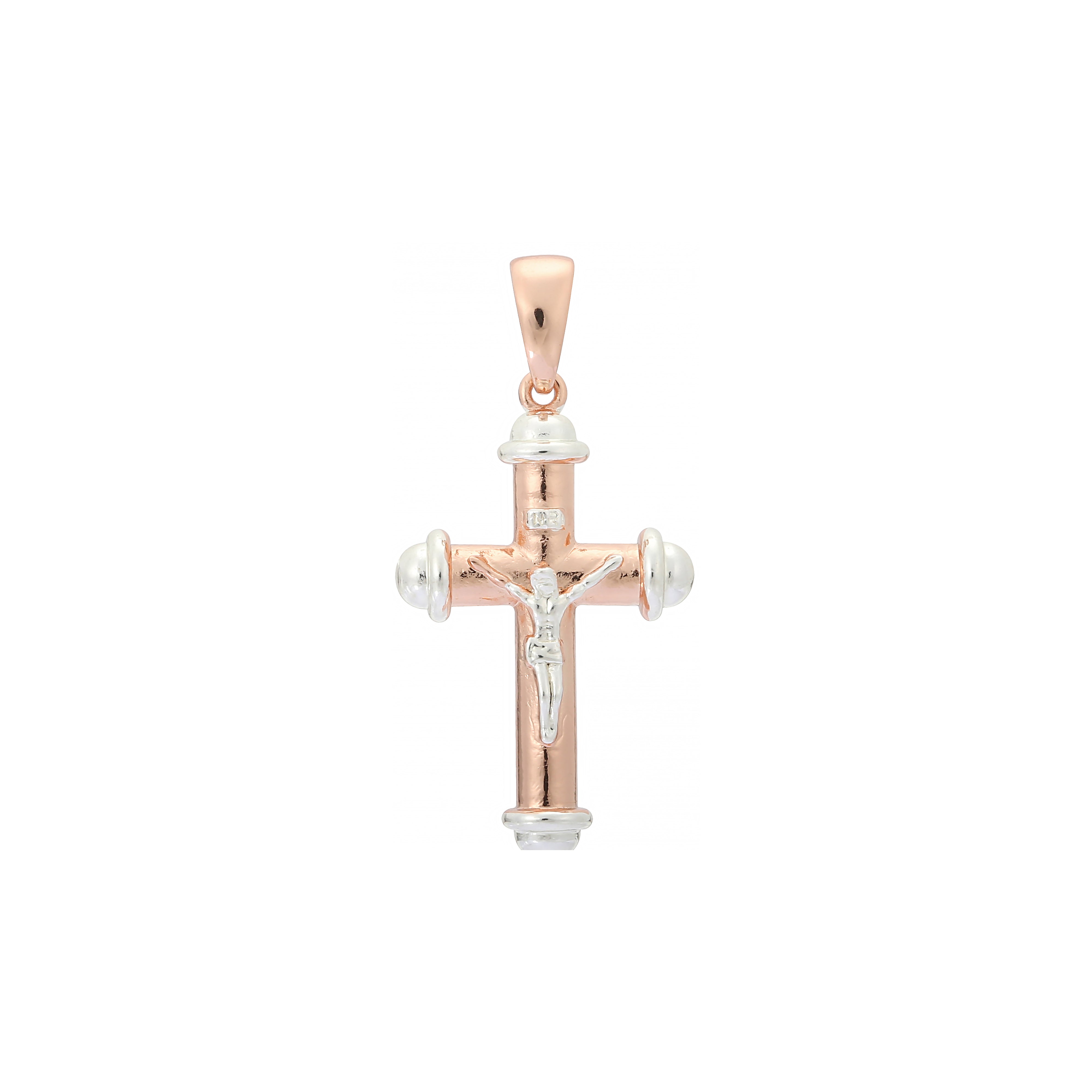 Rose Gold two tone Eastern Orthodox Russian pendant