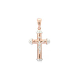 Rose Gold two tone Eastern Orthodox Russian pendant