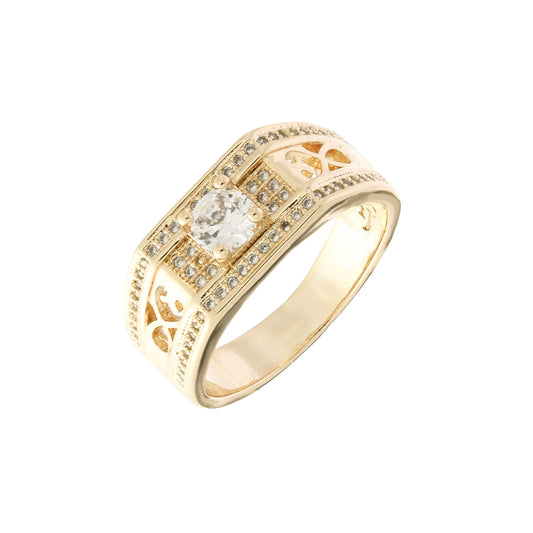 Solitario lujoso de Oro 14K Anillos para hombre