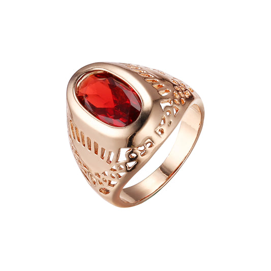Anillos solitarios de oro rosa