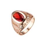 Anillos solitarios de oro rosa