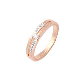 Минимализм 14-каратное золото, розовое золото, двухцветные кольца FJ Jewelry