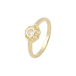 Anillos Solitario en Oro de 14K, baño de Oro Rosa colores