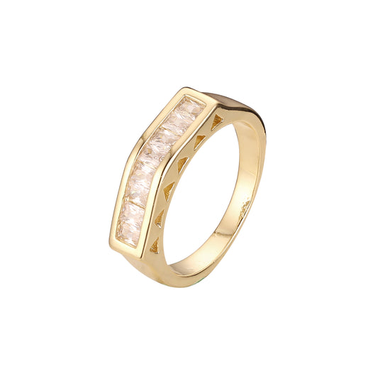 Anillos apilables en Oro de 18K, baño de Oro de 14K colores