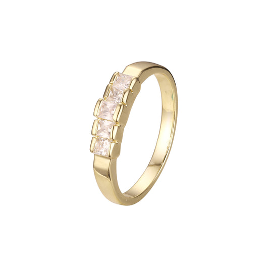 Anillos apilables en colores Oro 18K, Oro Blanco, Baño Oro 14K
