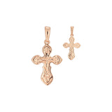 Eastern Orthodox Russian pendant in Rose Gold, White Gold plating colors