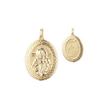 Seven sorrows of Virgin Mary pendant in Rose Gold two tone, 14K Gold plating colors