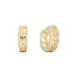 Pendientes huggie Chevron en Oro 14K, colores baño de oro rosa