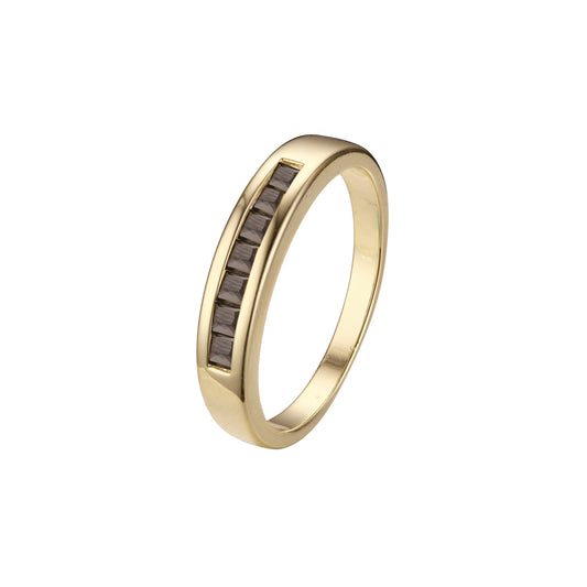 Anillos apilables en Oro 18K, Oro Blanco, baño de colores